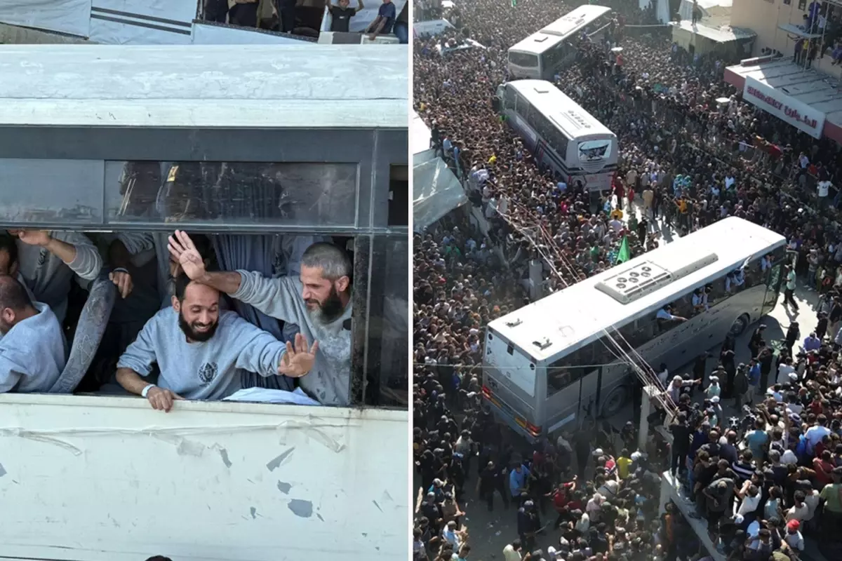 israilin serbest biraktigi filistinli esirler gazzede NwcASrAW.jpg