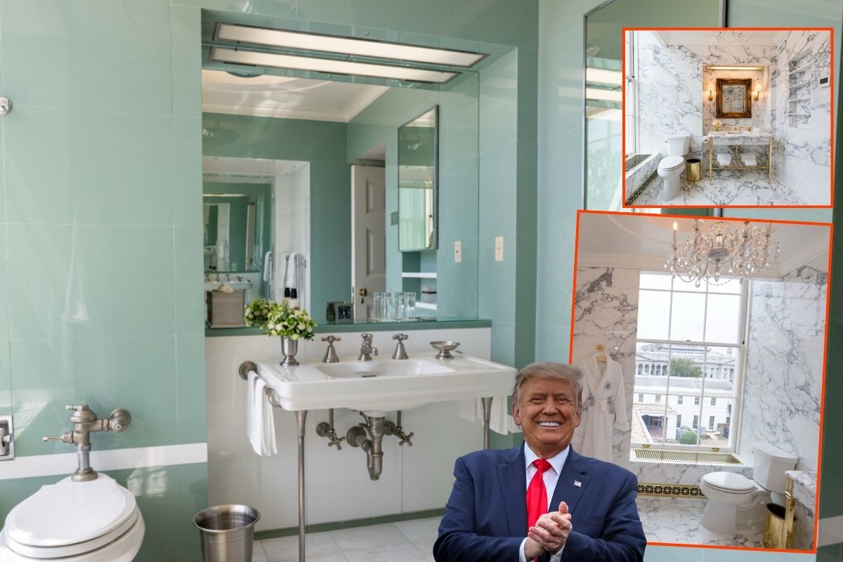 abd baskani trump beyaz sarayda bulunan lincoln banyosunun yenilenmis halini sosyal medyada paylasti tartismalarin fitilini atesledi EVbROscz.jpg